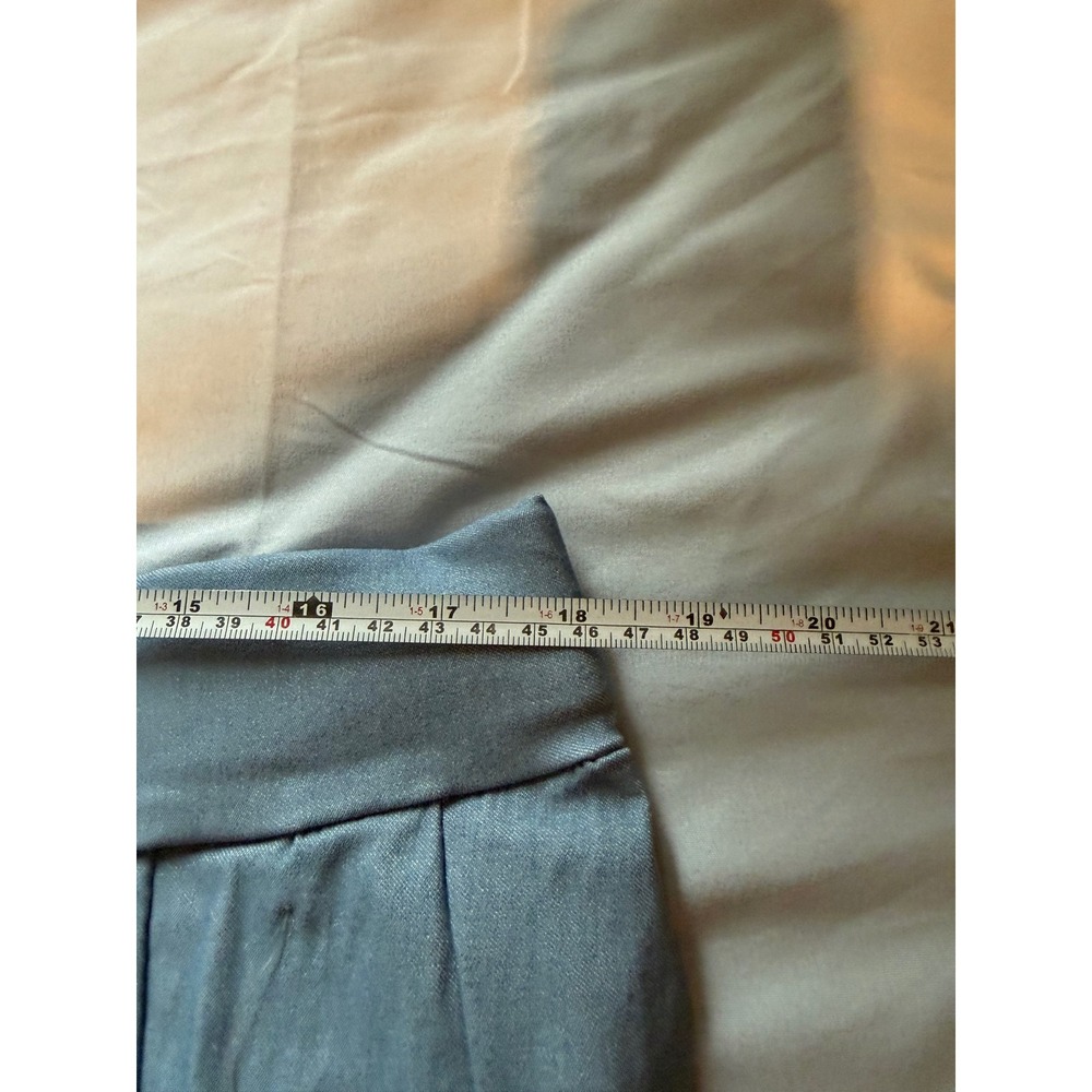 Kroix Premium Denim Light Wash Blue Pleated Mini Skater Skirt Womens 1X NWT - Picture 8 of 10